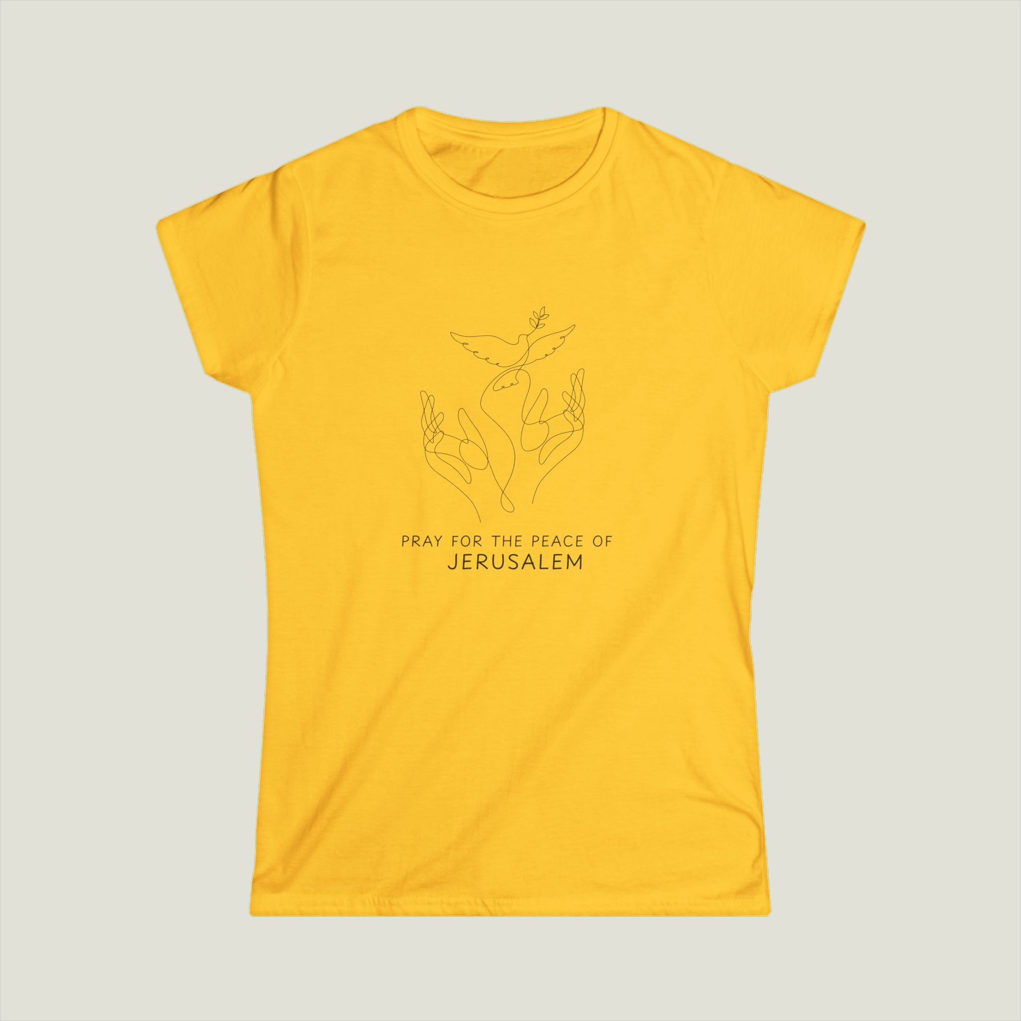 Pray For The Peace Of Jerusalem, Women's Soft style T-shirt