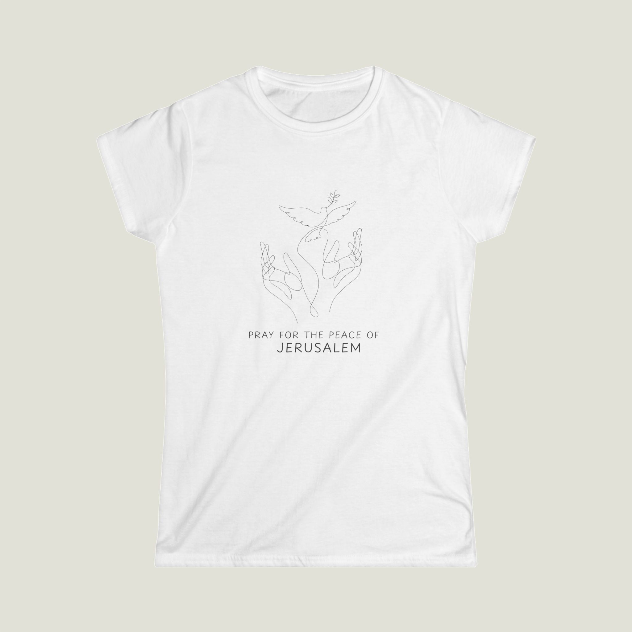 Pray For The Peace Of Jerusalem, Women's Soft style T-shirt