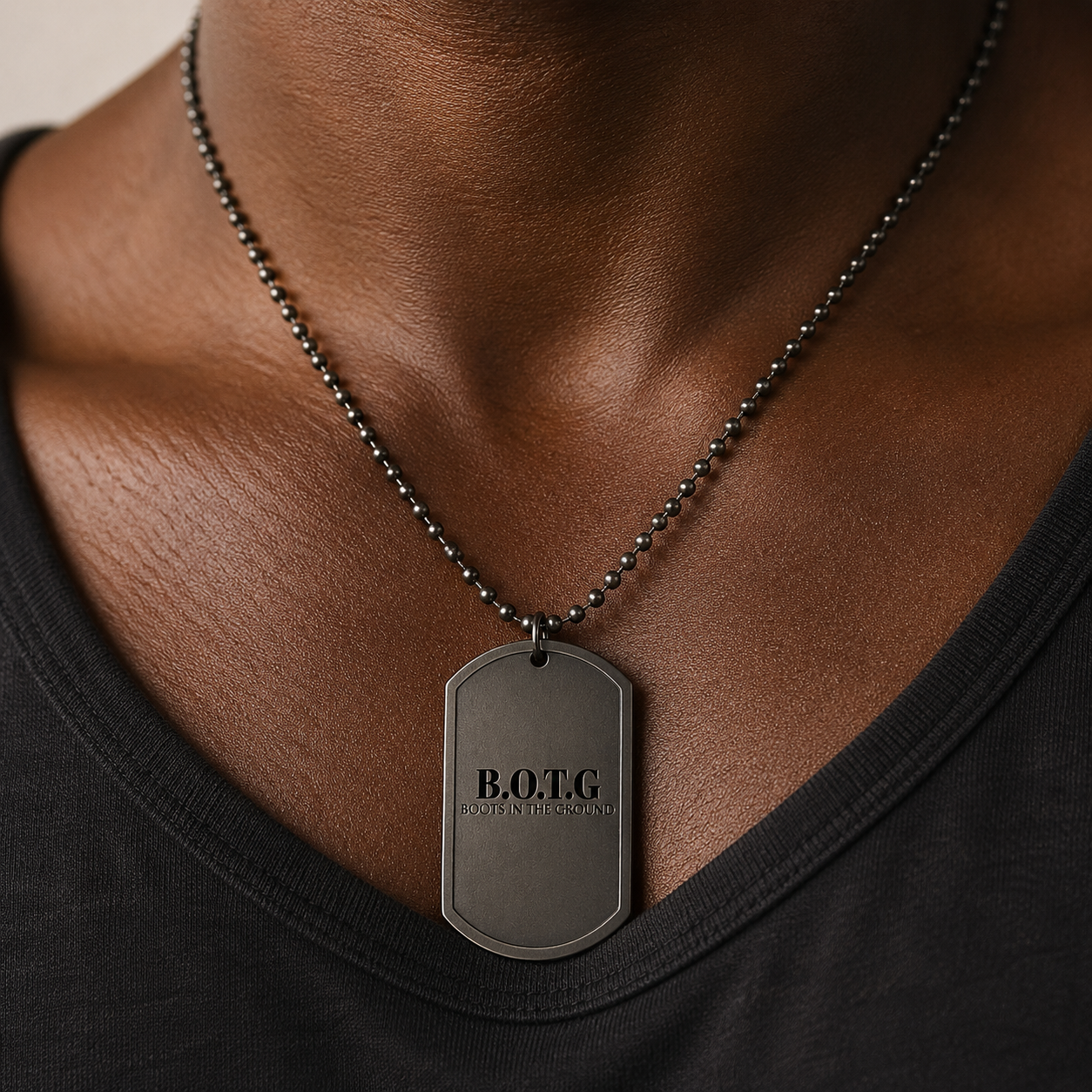Boots on the Ground, Dog Tag with Chain