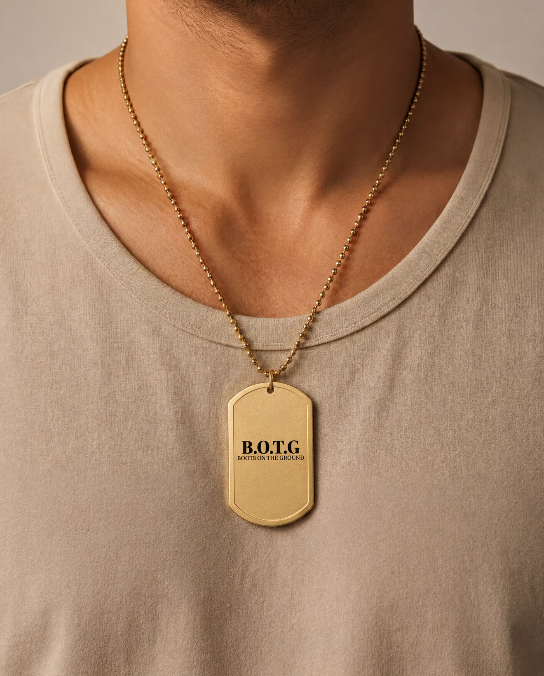 Boots on the Ground, Dog Tag with Chain