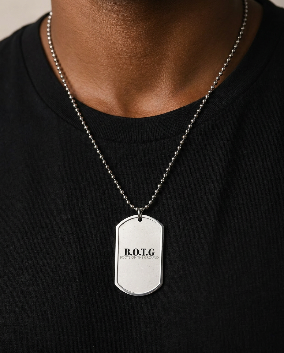 Boots on the Ground, Dog Tag with Chain